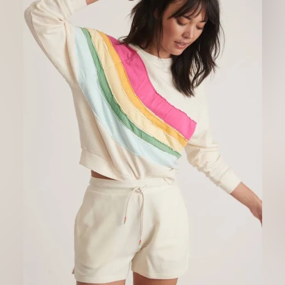 Marine Layer Women's Wave Vintage Cotton Sweatshirt - Size M
